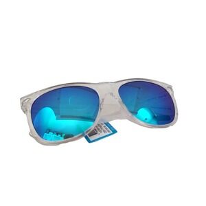 Dot Dash Kerfuffle Sunglasses Clear Crystal Blue Chrome Mirror DSVTFKER-CRY NEW